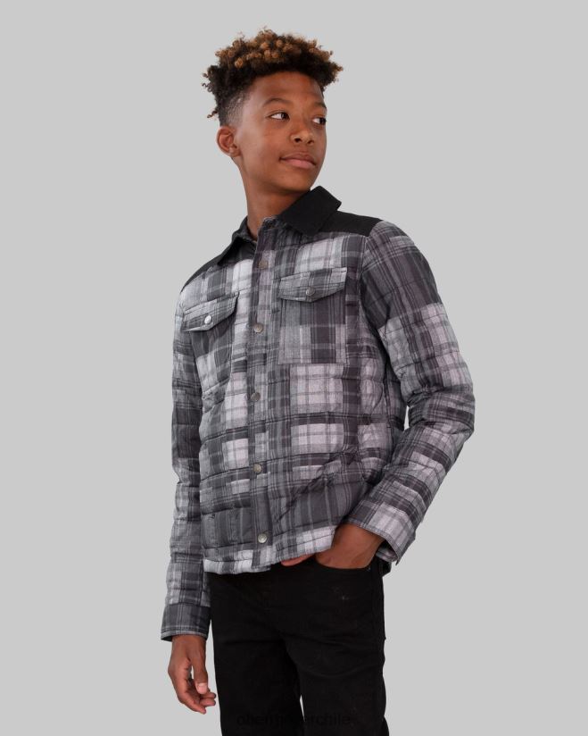 camisa hinchada wilder para niños Obermeyer tela escocesa de leñador 06060L697 ropa