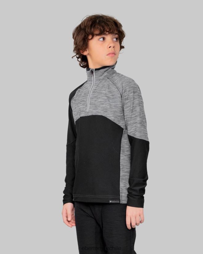 transporte 1/4 zip Obermeyer negro 06060L673 ropa