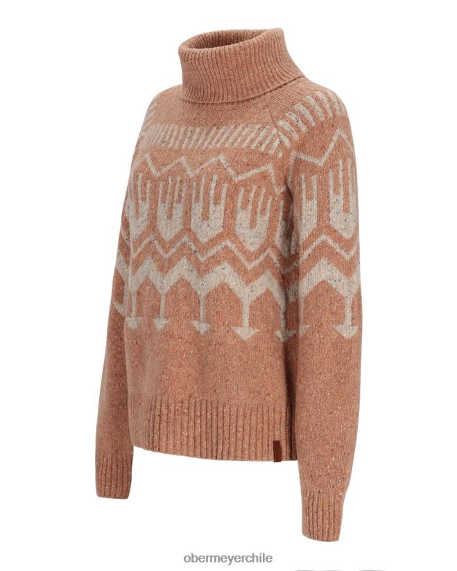 suéter de cuello alto de sauce Obermeyer azúcar morena 06060L267 ropa
