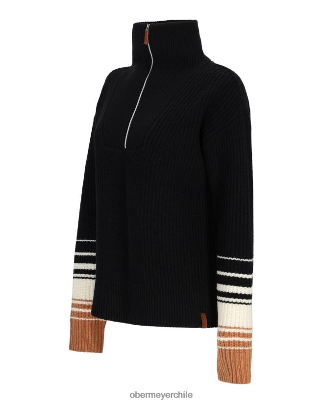 suéter ágil con media cremallera Obermeyer negro 06060L219 ropa