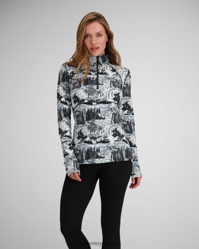 descubrir 1/4 zip Obermeyer bloque de madera 06060L182 ropa