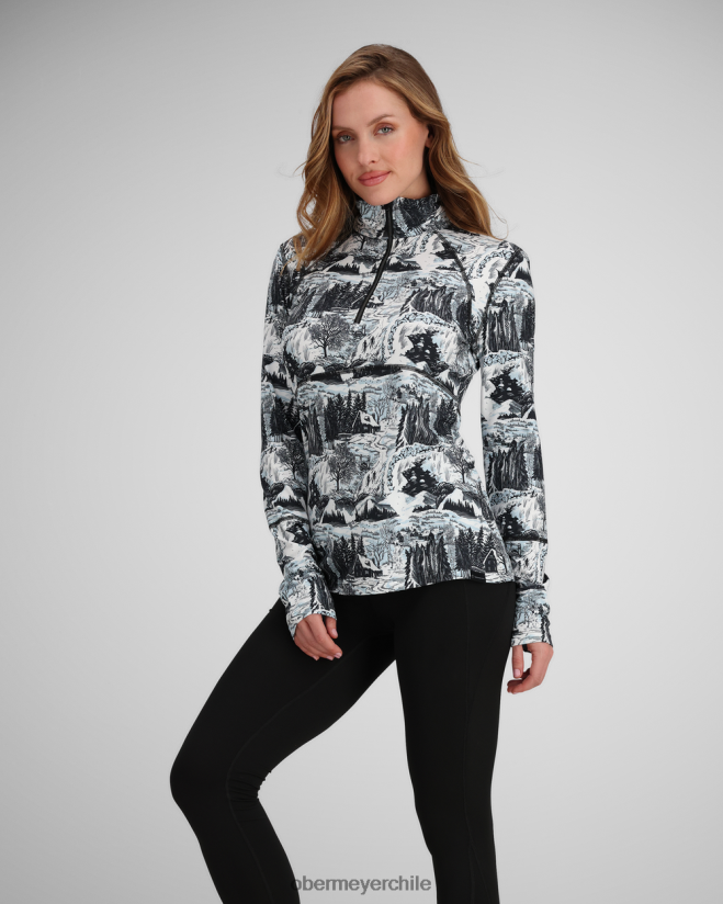 descubrir 1/4 zip Obermeyer bloque de madera 06060L182 ropa